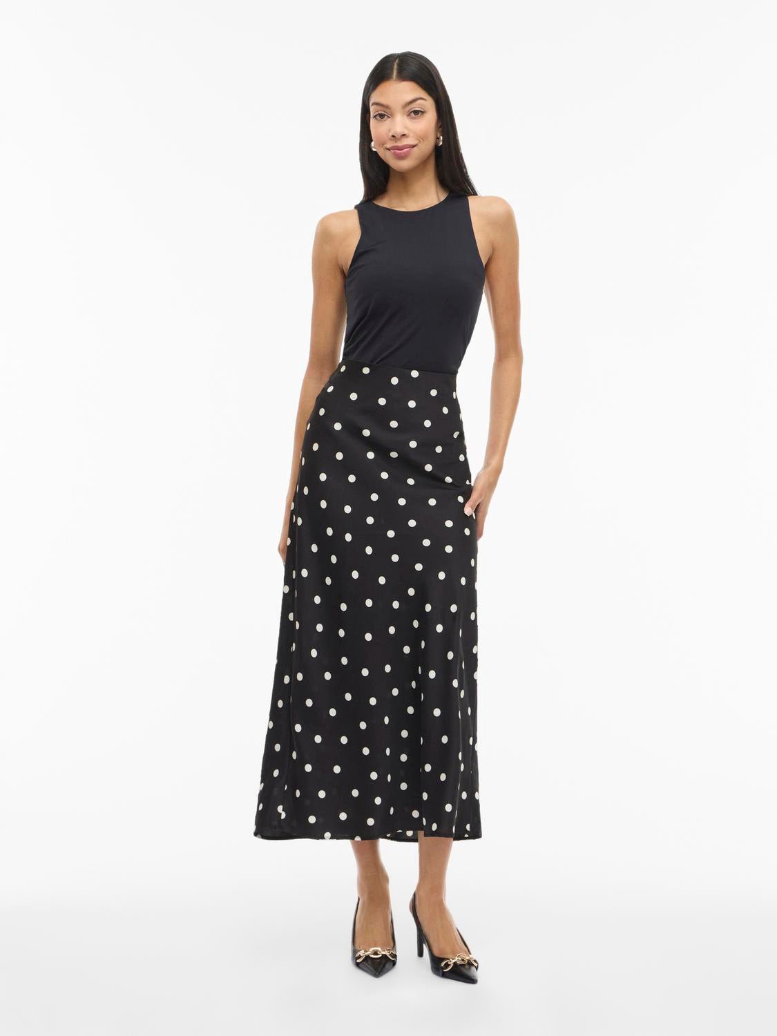 VIELLETTE Midi Skirt - Black - VERO MODA & VILA Bergvik